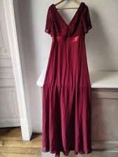 SCHÖNES KLEID MIT KRATZAUSSCHNITT ROTER ROTER INTEGRIERTER OUTFIT HOCHZEIT ABENDKLEID SEHR GUTER ZUSTAND