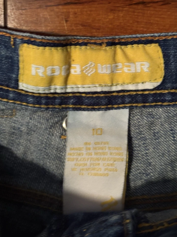 Crazy Rare 2000s Y2K Skater Rocawear Women’s Vintage Baggy Denim Shorts Size 10 - Image 3 of 4