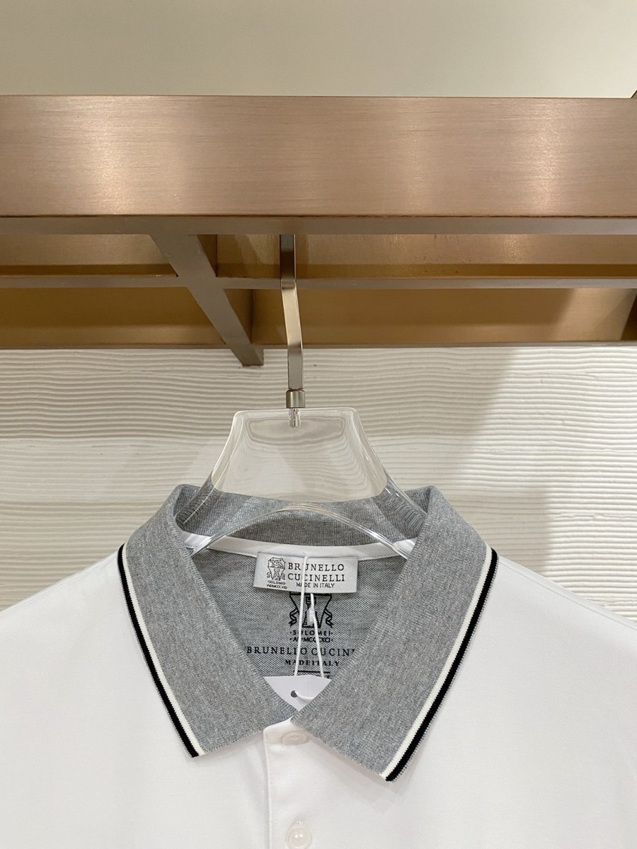 BRUNELLO CUCINELLI スリムフィット ポロシャツ BRUNELLO CUCINELLI Ribbed Cotton Polo Shirt for Men | MR PORTER
