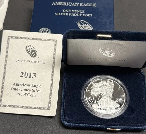 GEM PROOF 2013-W American Silver Eagle Dollar, $1 U.S. Bullion .999 Coin ASE
