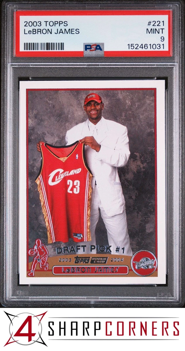 NBAカード レブロンジェームズ 2003トップス ルーキー PSA9 Topps LeBron James 9 Graded Basketball Sports Trading Cards