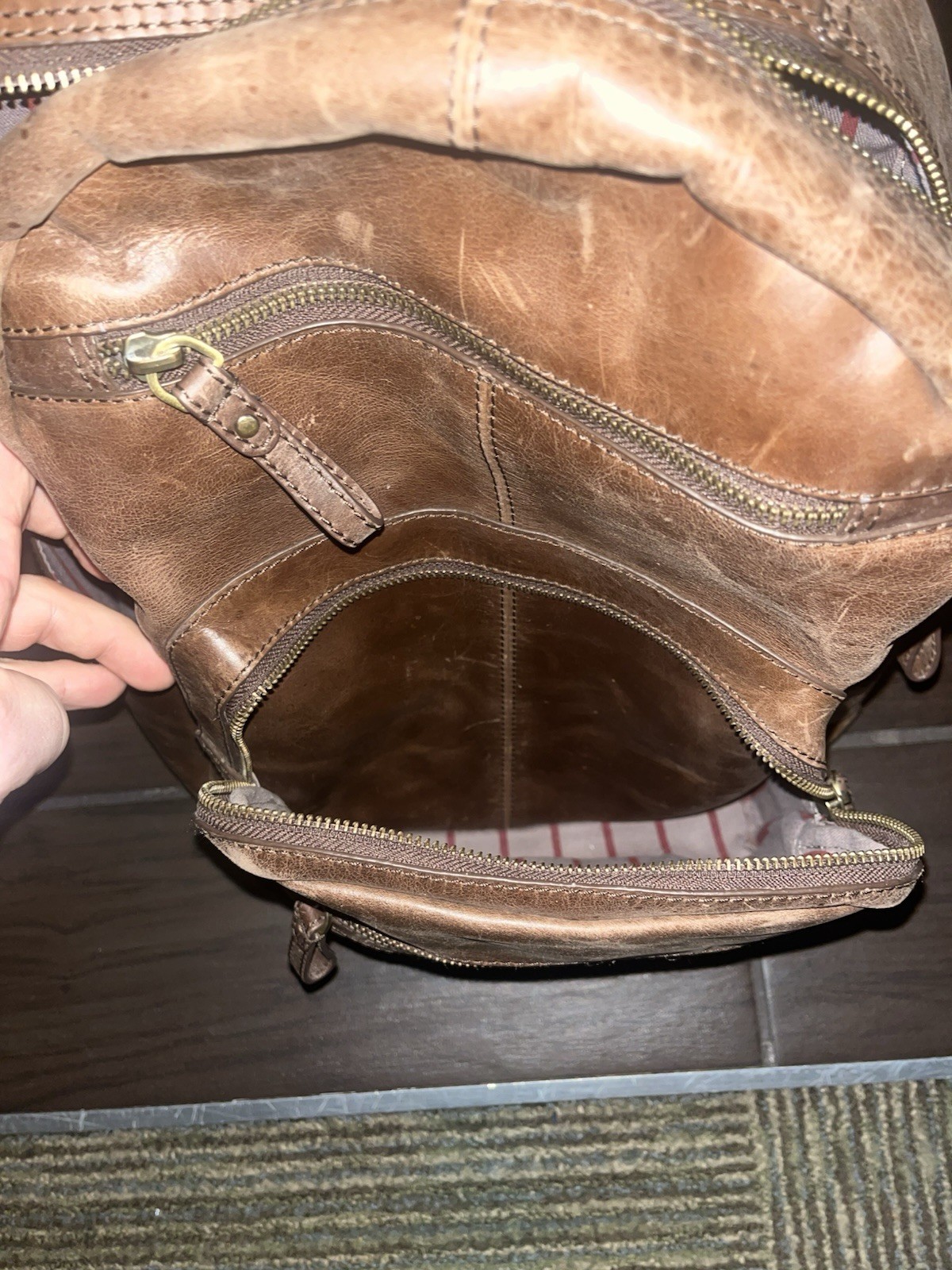 Rawlings Rugged Medium Leather Backpack with Lapt… - image 7