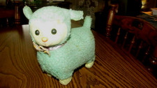 Vintage 8" Battery Operated Mechanical Woolly Sheep Lamb Stuffed Farm Animal
