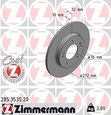 2x ZIMMERMANN Bremsscheibe Hinterachse u.a. für HYUNDAI, KIA
