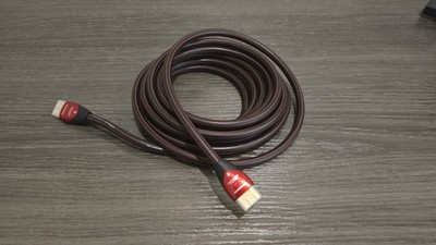 AudioQuest 18G Cinnamon 5m High-Speed 4K HDMI Cable - Red/Black - OPEN BOX
