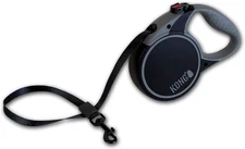 KONG Retractable Dog Lead XS 10ft Soft Grip Black Reflective Tape Leash 12kg 25l