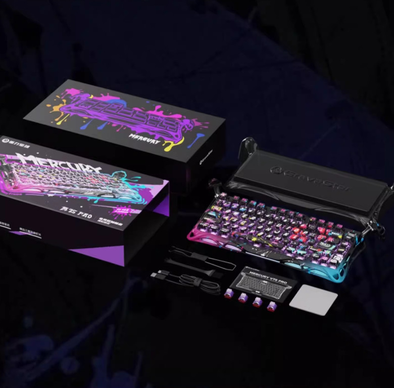 Gravastar W75 Magnetic Axis Keyboard - Neon District TTC Full POM Magneto King