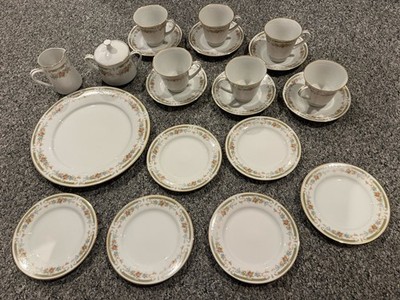 Noritake Vintage Teeservice Sri Lanka Bone China Made In Japan Blumenmuster
