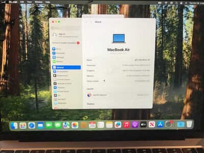 Apple MacBook Air 2020 13'' I5 1.1GHZ 8GB 256GB A2179 Gray Crack Screen #811