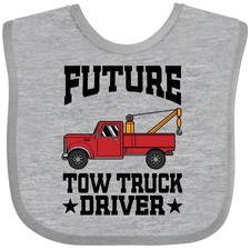 Inktastic Future Tow Truck Driver Baby Bib Occupation Boys Clothing Infant