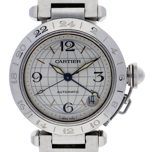 CARTIER Pasha Meridian Silver Dial Automatic Stainless Steel U...
