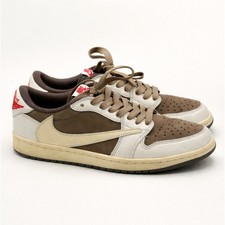 NIKE Jordan 1 Low Travis Scott Reverse Mocha Tan Cream Brown Sz 8.5