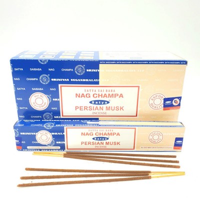 Satya Combo Serie - Nag Champa & Persian Musk Räucherstäbchen   Die Fusion v