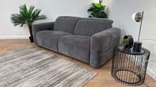 Sofology The Lumiere 2.5 Seater Fabric Sofa in Relaxed Chenille Charcoal
