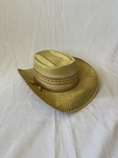 Straw Cowboy Hat with Decorative Band