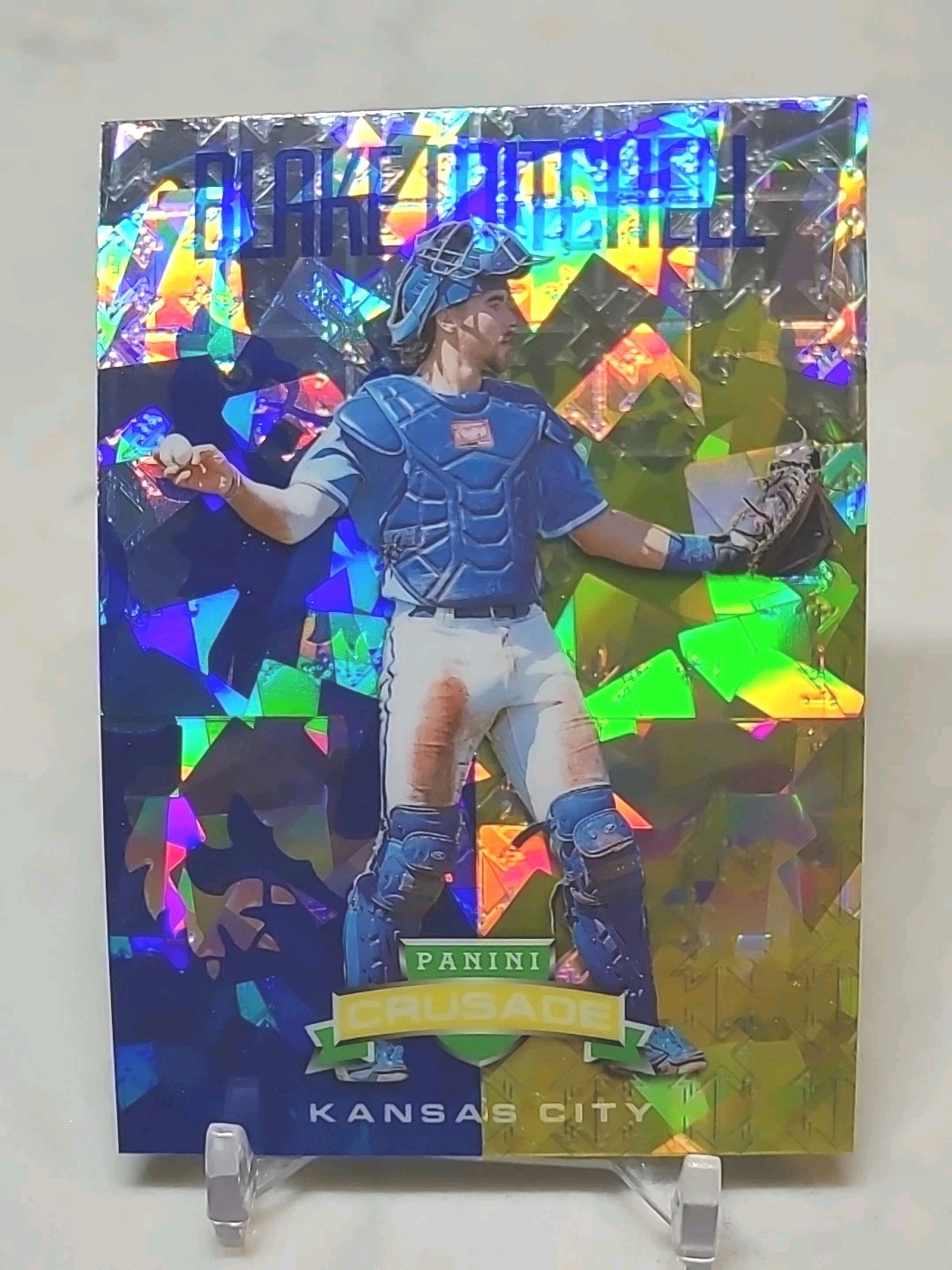 2024 Panini Crusade- Blake Mitchell (RC) CRACKED ICE PRIZM #21 ROYALS