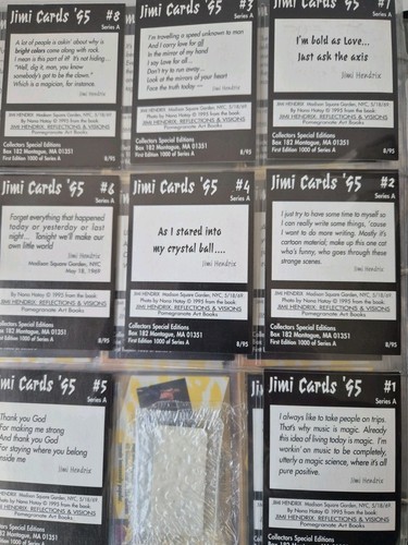 Jimi Hendrix von Nona Hatay MiniArt Trading Cards First Edition Serie A + B Set  - Bild 5 von 13