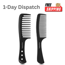 HAPPITON Wide Tooth Carbon Fiber Comb Heat Resistant Anti-Static.