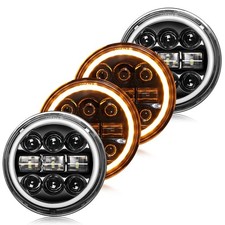 4PCS 5 3/4" 5.75" LED Headlights Hi/Lo Beam Lights For Chevy Corvette C3 68-1982