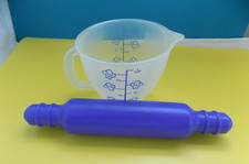 Tupperware Mini Toys 2 Pcs. New 1 Cup Mixing Pitcher Rolling Pin Purple