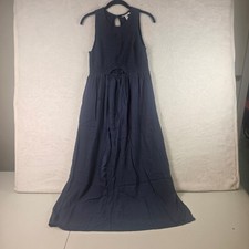 Isabel by Ingrid Isabel Navy Blue Smocked Cutout Maternity Maxi Dress Medium