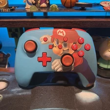 Power A Nintendo Switch Mario Punch Enhanced Wired Controller Blue No Cord