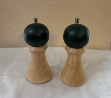 Vintage Wooden Salt Shaker And Pepper Mill. 6-3/4  T Woodware Ltd. See Note