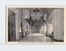 Postcard Gallery of Flags and Heroes Pan American Union Building Washington DC