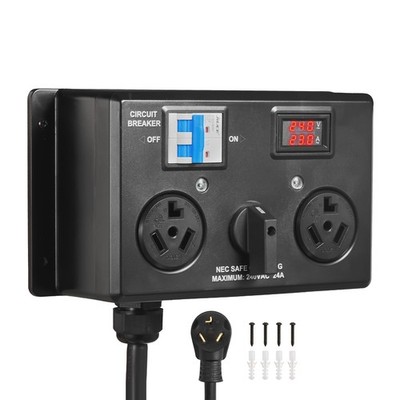 Uimoso Manual EV Charging Switch with NEMA 10-30 Splitter for Dryer & EV Use