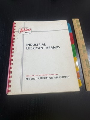 Ashland Oil & Refining Co. Industrial Lubricant Brands Old Vintage Binder 1963