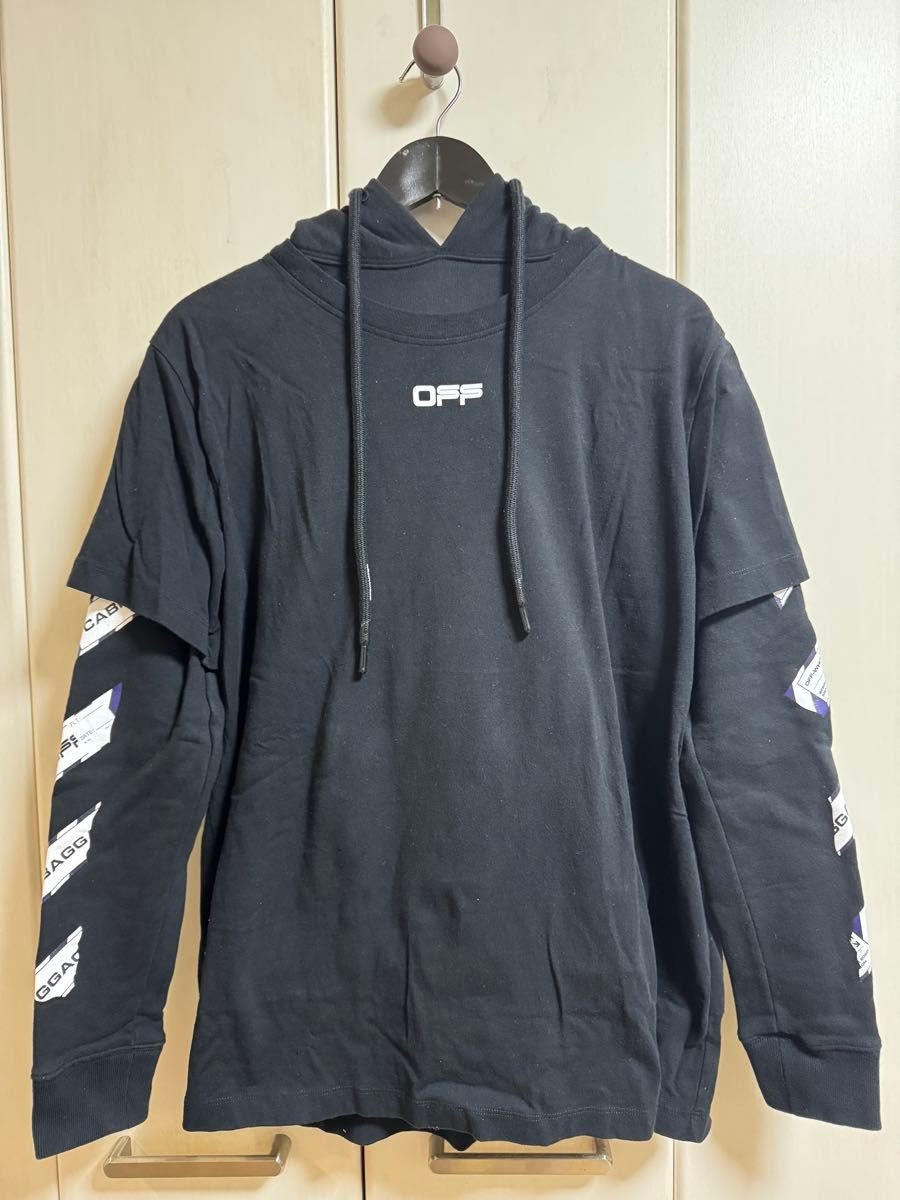 Men's Wear Off-White 20SS OFF WHITE airport double sleeve hoodie