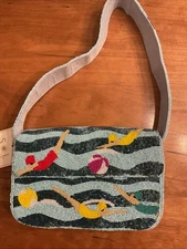 Sol Mer Swimming Ladies Beach Viral Shoulder Beaded Bag NWT