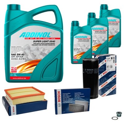 BOSCH Inspektionspaket 8L ADDINOL SUPER LIGHT 5W-40 für Audi A6 Avant 4B C5 S6