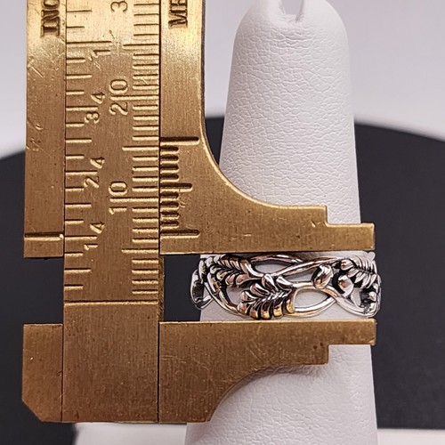 NUEVO ANILLO DE VIDES FLORALES DE PLATA DE LEY 925 talla 6 - Imagen 12 de 12