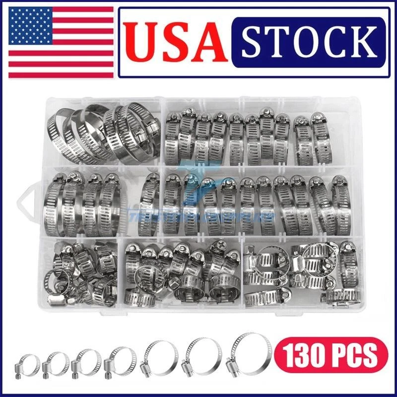 Set 42 Fascette Stringitubo In Acciaio Inox: Kit Morsetti A Vite Per Tubi