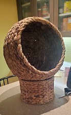 Wicker Rattan Pet Bed Chair for Small Cat or Dog Basket Furniture
