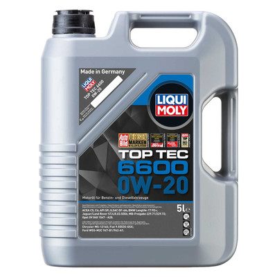 Motoröl Top Tec 6600 0W-20 LIQUI MOLY 5 Liter für BMW Hyundai KIA Mazda Mercedes