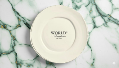 World Tableware FH-501 Farmhouse Cream White 8 Rimmed Plate  (10 PCS.)