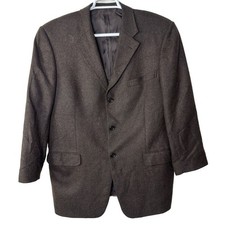 Ermenegildo Zegna Blazer Men's 44 US 54 EU Soft Brown Cashmere Blend 3 Button
