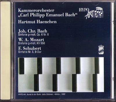 Hartmut HAENCHEN: Johann Christian BACH Op.6 MOZART Symphony 40 SCHUBERT No.5 CD
