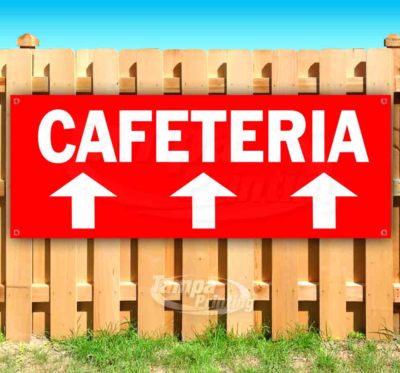 CAFETERIA Advertising Vinyl Banner Flag Sign Many Sizes ARROW