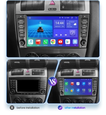 For MERCEDES BENZ CLK W209 C-W203 W463 8'' Car GPS Radio Stereo CarPlay 4+64G BT