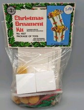 NOS Vtg Walco PACKAGE OF TOYS Vtg Sequin Bead Christmas Ornament Kit Makes 2