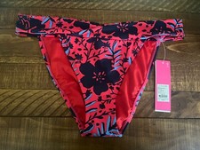 Lily Pulitzer Trey Bikini Floral Beach Bottom Ruby Red Heron My Own Swim Size 12