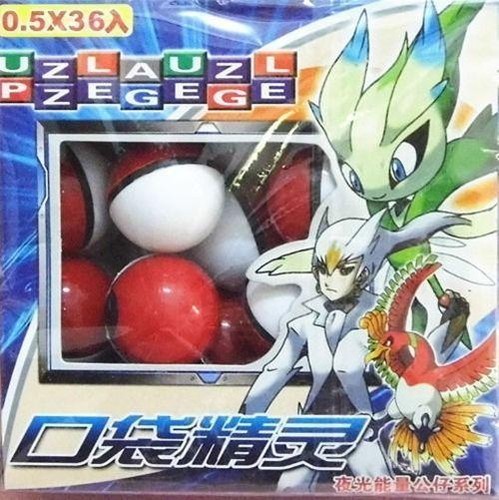 36pcs Pokemon Pocket Monsters Pokeball small mega model figure glowing toys gift