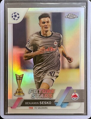 Benjamin Sesko - 2022-23 Topps Chrome UCC - Silver Refractor - Future Stars #177