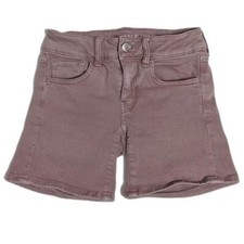 American Eagle Midi Shorts Denim Purple Super Stretch 00