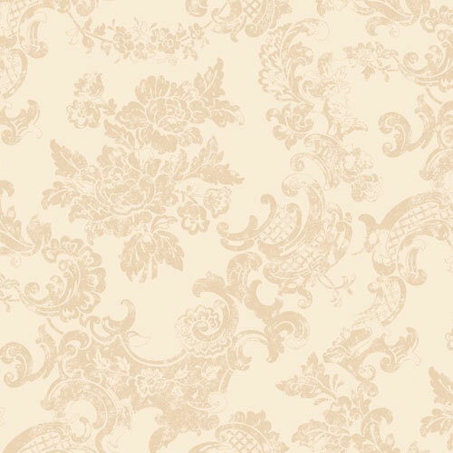 Crown Calico Leaf Buttermilk Wallpaper M1150 Paste The Wall Textured Foliage for sale online