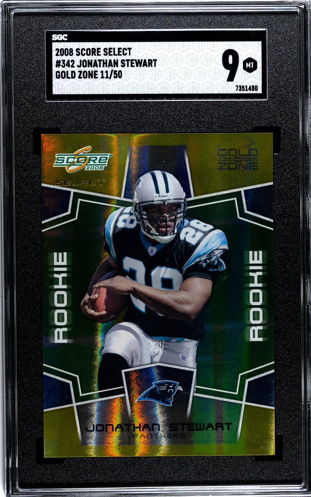 Jonathan Stewart Score Select Hot Rookies #HR15 Gold Zone