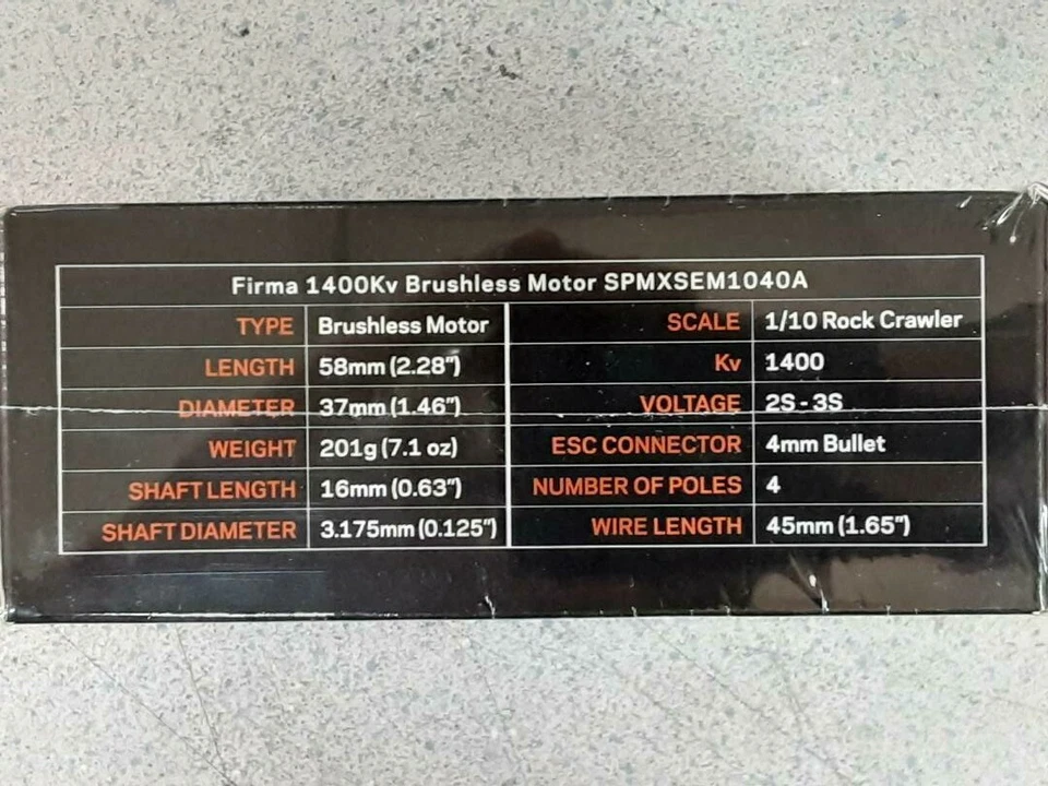 Spektrum Firma 2-in-1 Brushless Crawler Motor/ESC 1400Kv SPMXSEM1040A Brand New! - Image 3 of 3